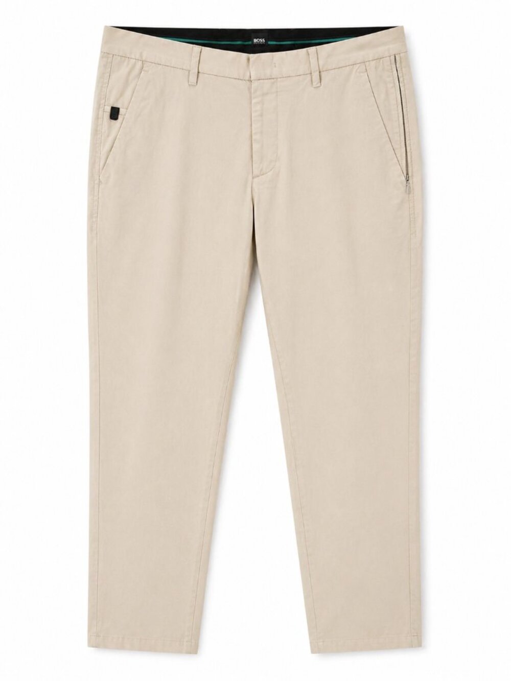 BOSS Hugo Boss Slim Chino Trousers Stone Finest Italian Stretch [31]